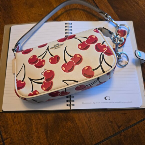 Coach Cherry Bundle Nolita 19 with Trigger Snap Bag Charm and Notebook - Picture 4 of 9